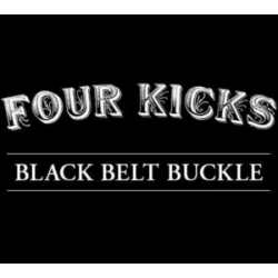 Four Kicks Black Belt Buckle