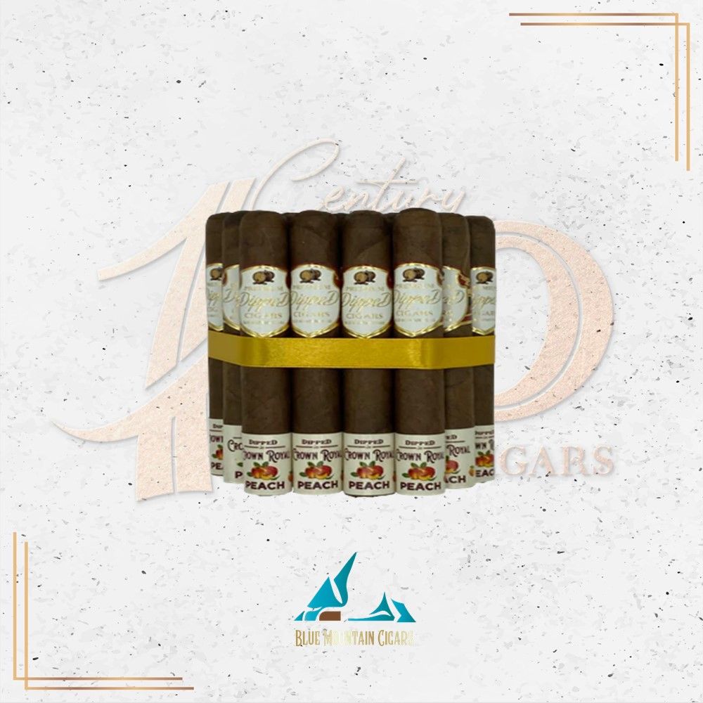 BMC (Blue Mountain Cigars) - Dipped - Genuine Crown Royal Peach - Robusto 